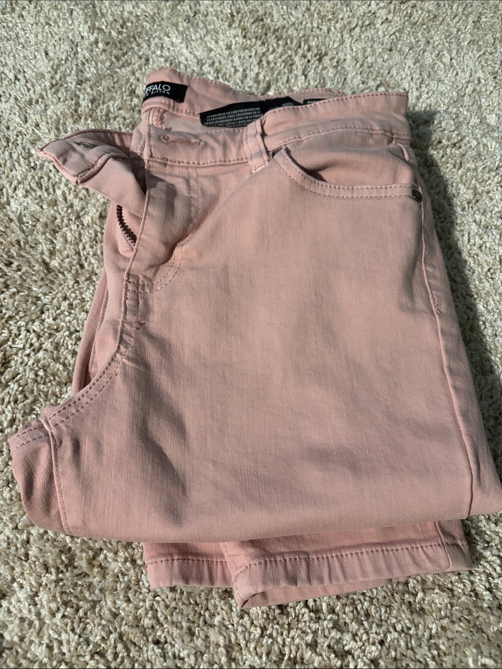 Buffalo David Bitton Blush Pink Cropped Jeans